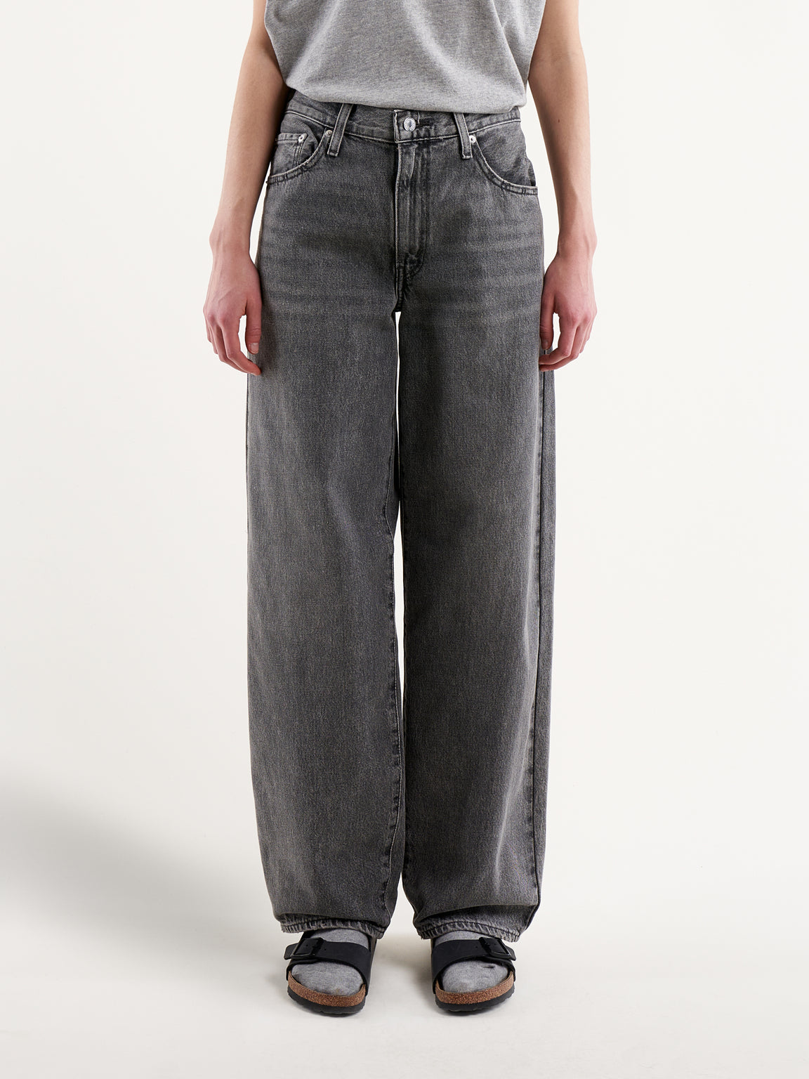 Baggy Dad Women's Jeans - Grey